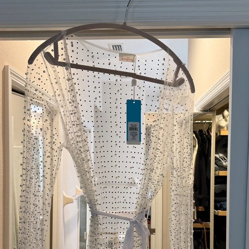 Beach Bunny Late Nights Pearl/Mesh Cardigan - Picture 2 of 4